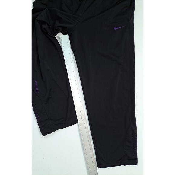 Nike Men's XL Elite THERMA-FIT Basketball Training Gym Pants Black Purple - Picture 11 of 12